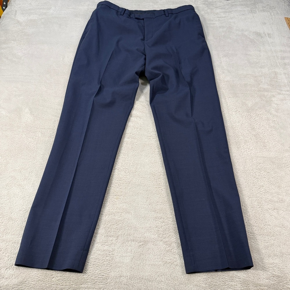 Banana Republic Mens 38x36 Athletic Tapered Fit Navy Wool Dress Pants Marzotto